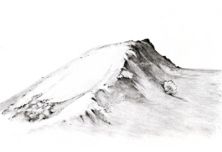 Chrome Hill (The Dragon’s Back) in pencil