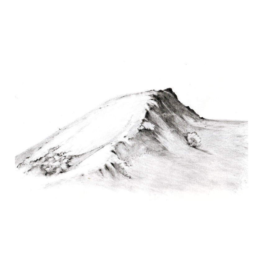 Chrome Hill (The Dragon’s Back) in pencil