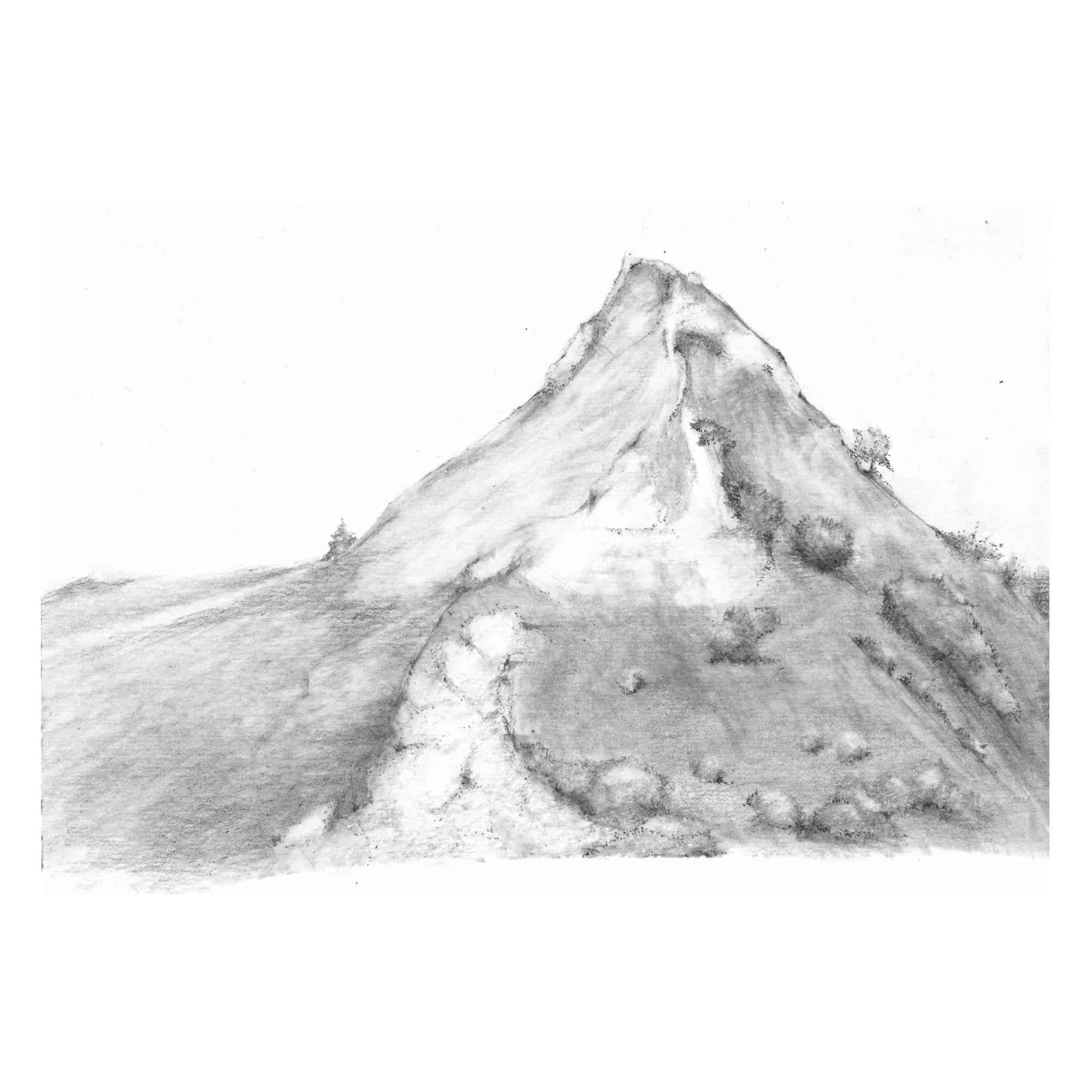 Parkhouse Hill (The Dragon’s Back) in pencil
