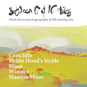 Running zine. Between 6 and 16 miles illustrated cover